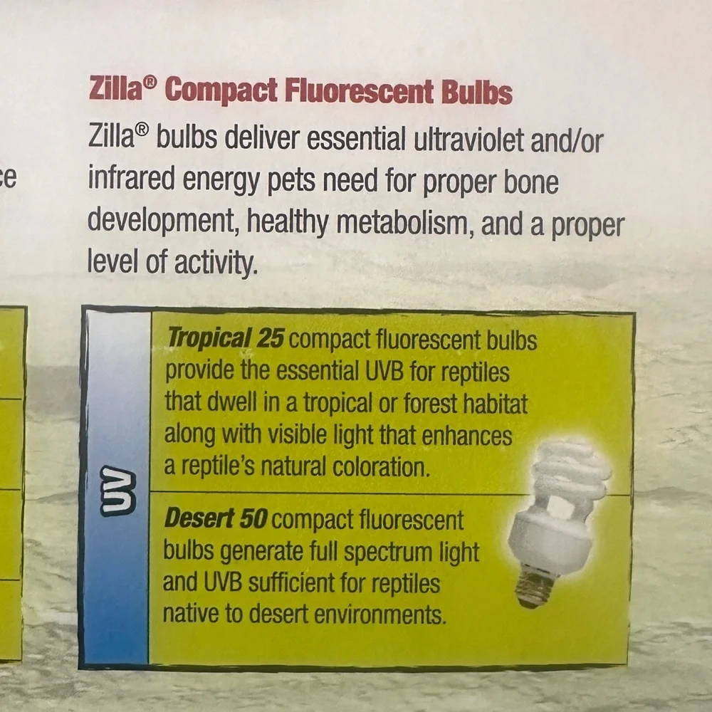 Zilla Heat & UVB Basking Fixture